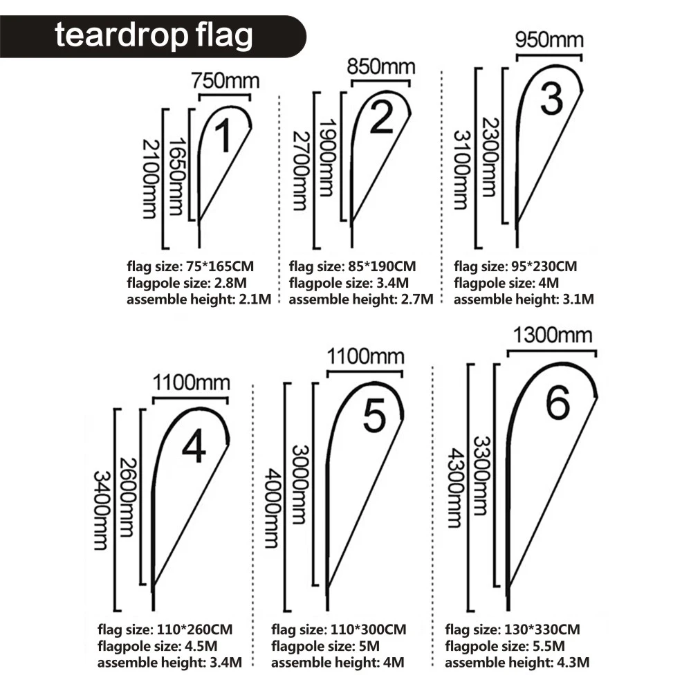 Teardrop Beach Flag Pole